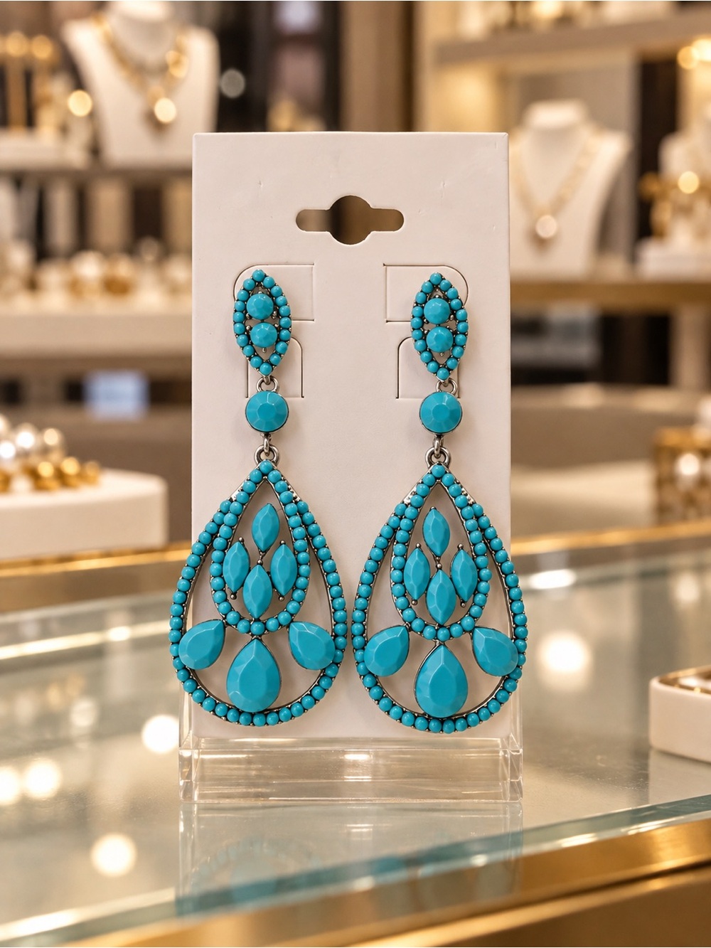 ICON Turquoise Teardrop Dangle Earrings